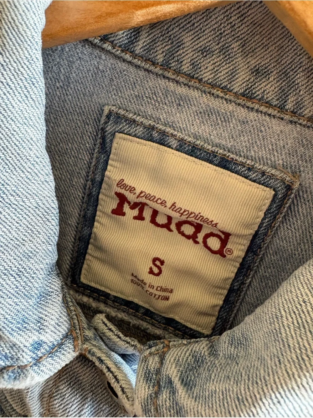 Mudd Light Wash Distressed Denim Jacket - Girls Size Small